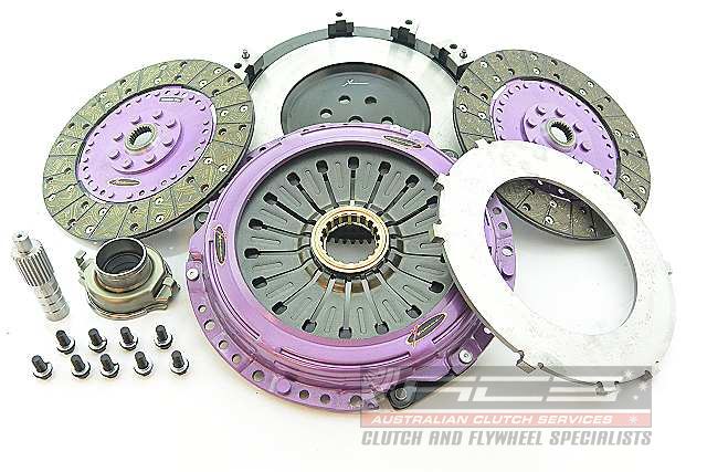 Xtreme Performance - 230mm Organic Twin Plate Clutch Kit Incl Flywheel 1200Nm LANCER EVO V (CP9A. CT9A)