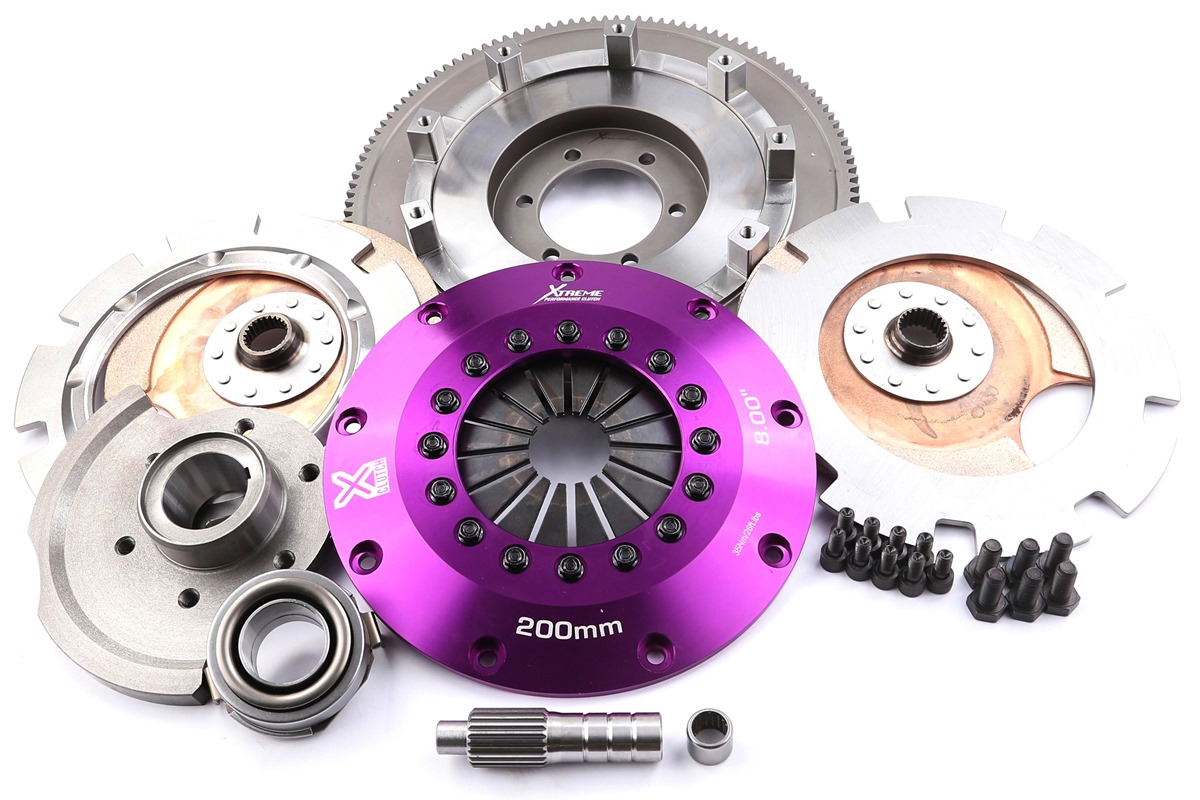 Xtreme Performance - 200mm Rigid Ceramic Twin Plate Clutch Kit Incl Flywheel 1200Nm RX-7 II (FC) 1.3 (FC3S. FC1031)