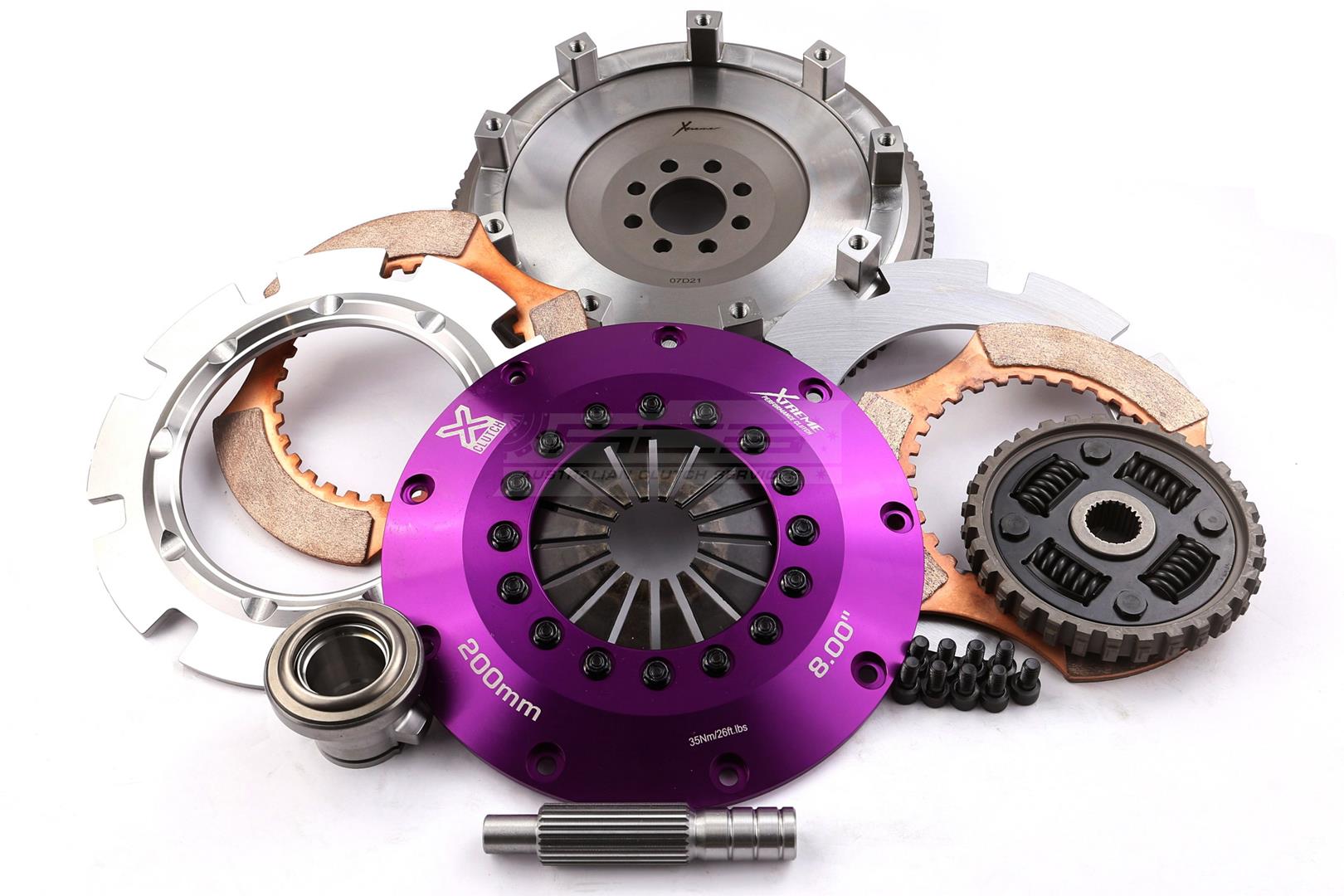 Xtreme Performance - 200mm Sprung Ceramic Twin Plate Clutch Kit Incl Flywheel 1200Nm 180SX coupe (S13) 2.0