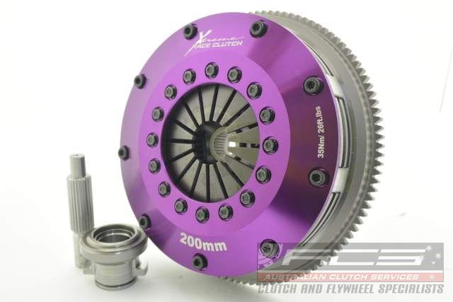 Xtreme Performance - 200mm Sprung Ceramic Twin Plate Clutch Kit Incl Flywheel 1200Nm 180SX coupe (S13) 2.0