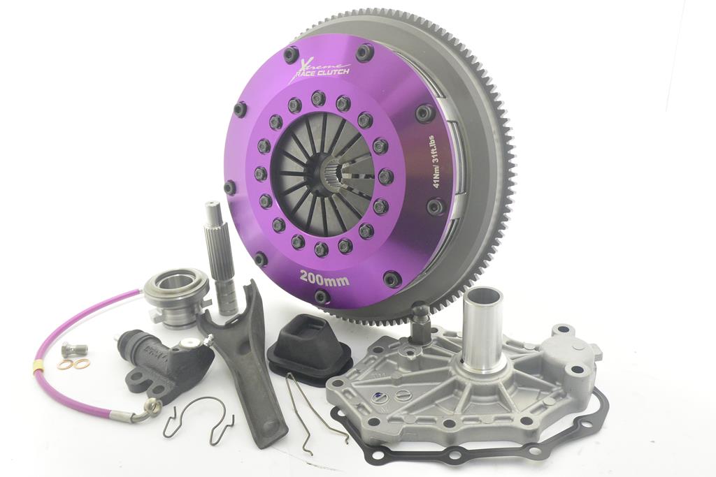 Xtreme Performance - 200mm Sprung Ceramic Twin Plate Clutch Kit Incl Flywheel 1200Nm SKYLINE (R34) 2.5