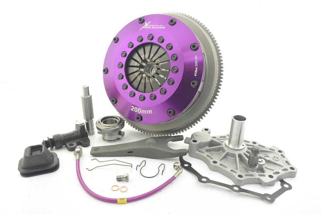 Xtreme Performance - 200mm Rigid Ceramic Twin Plate Clutch Kit Incl Flywheel 1200Nm SKYLINE (R34) 2.5