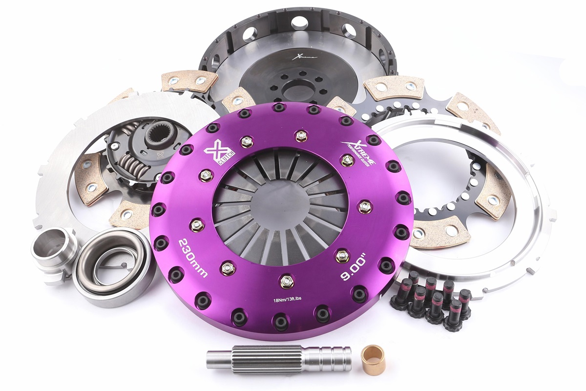 Xtreme Performance - 230mm Sprung Ceramic Twin Plate Clutch Kit Incl Flywheel 1000Nm 180SX coupe (S13) 2.0