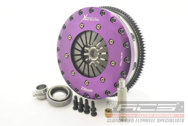 Xtreme Performance - 230mm Organic Twin Plate Clutch Kit Incl Flywheel 1200Nm 180SX coupe (S13) 2.0