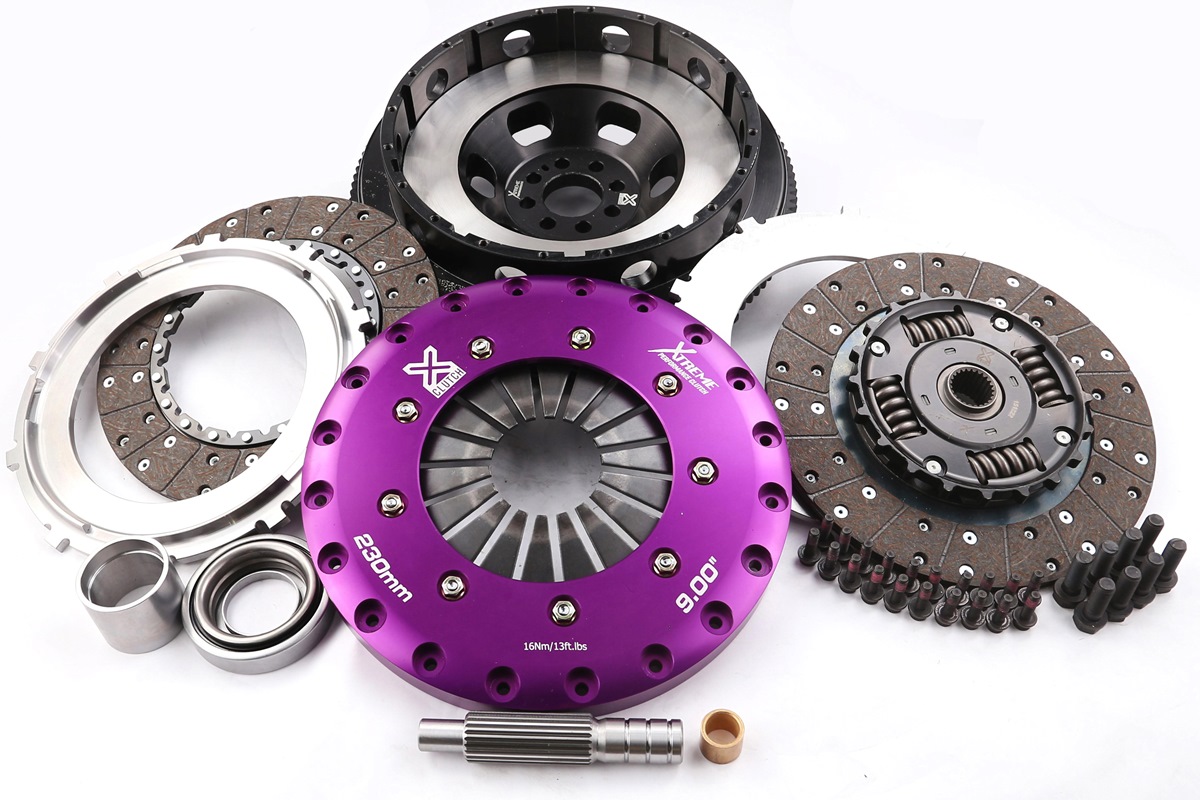 Xtreme Performance - 230mm Sprung hub Organic Twin Plate Clutch Kit Incl Flywheel 1000Nm Z (Z34) 3.0 3.0