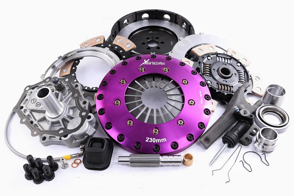 Xtreme Performance - 230mm Sprung Ceramic Twin Plate Clutch Kit Incl Flywheel 1000Nm SKYLINE (R34) 2.5