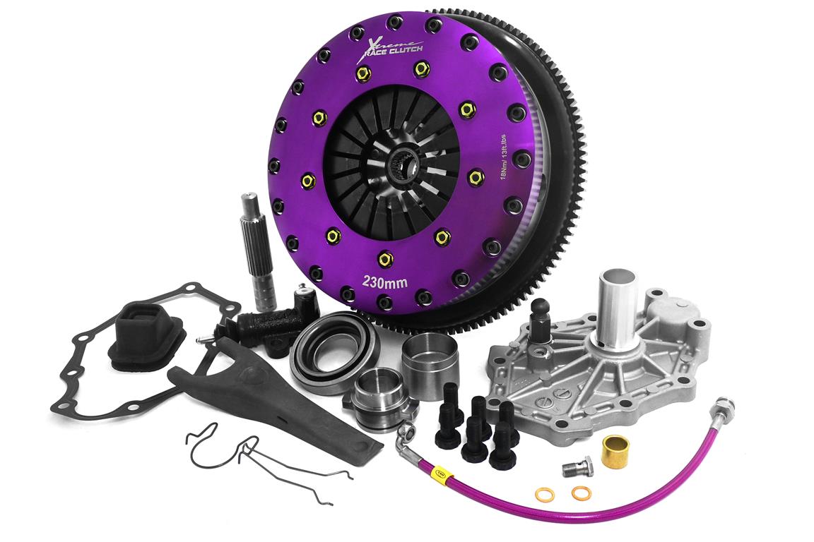 Xtreme Performance - 230mm Carbon Twin Plate Clutch Kit Incl Flywheel 1670Nm SKYLINE (R34) 2.5