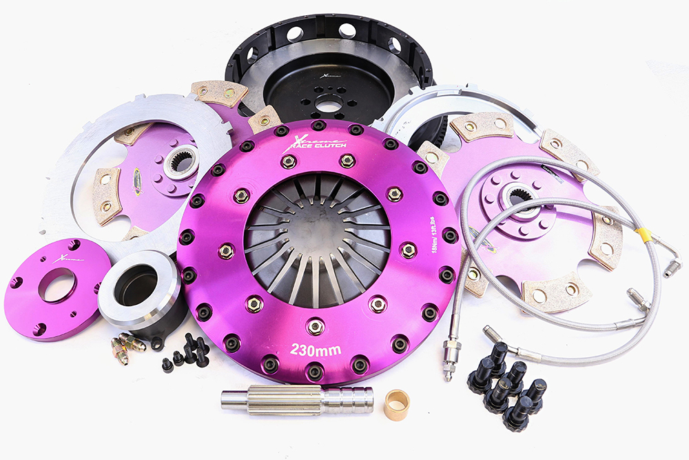 Xtreme Performance - 230mm Rigid Ceramic Twin Plate Clutch Kit Incl Flywheel & CSC 1800Nm SKYLINE coupe (R34) 2.6 Turbo 4x4