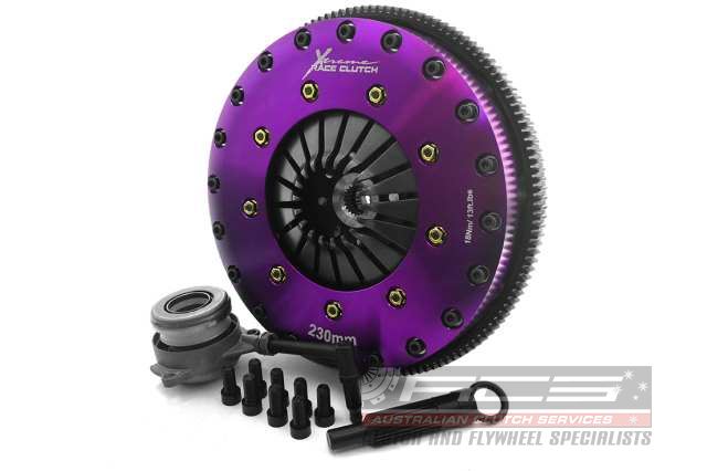 Xtreme Performance - 230mm Organic Twin Plate Clutch Kit Incl Flywheel & CSC 1200Nm A3 (8P1) 1.8 TFSI