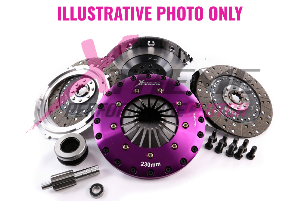 Xtreme Performance - 230mm Organic Twin Plate Clutch Kit Incl Flywheel 1200Nm 300ZX (Z32) 3.0 Twin Turbo