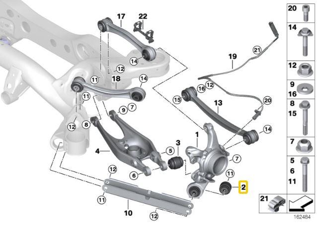 Achterwieldrager – draagarmbussen (aluminium behuizing met lager) BMW E8x, E9x