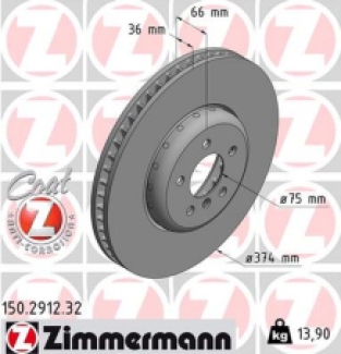 Zimmermann brake disc Formula F front axle right F01-F13 *50i *50D