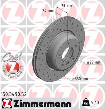 Rear brake discs Zimmermann E89 Z4 300x20